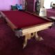 Hand Carved Dolphin Oak Pool Table